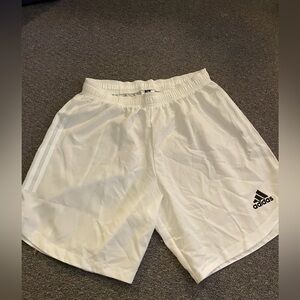 White adidas shorts